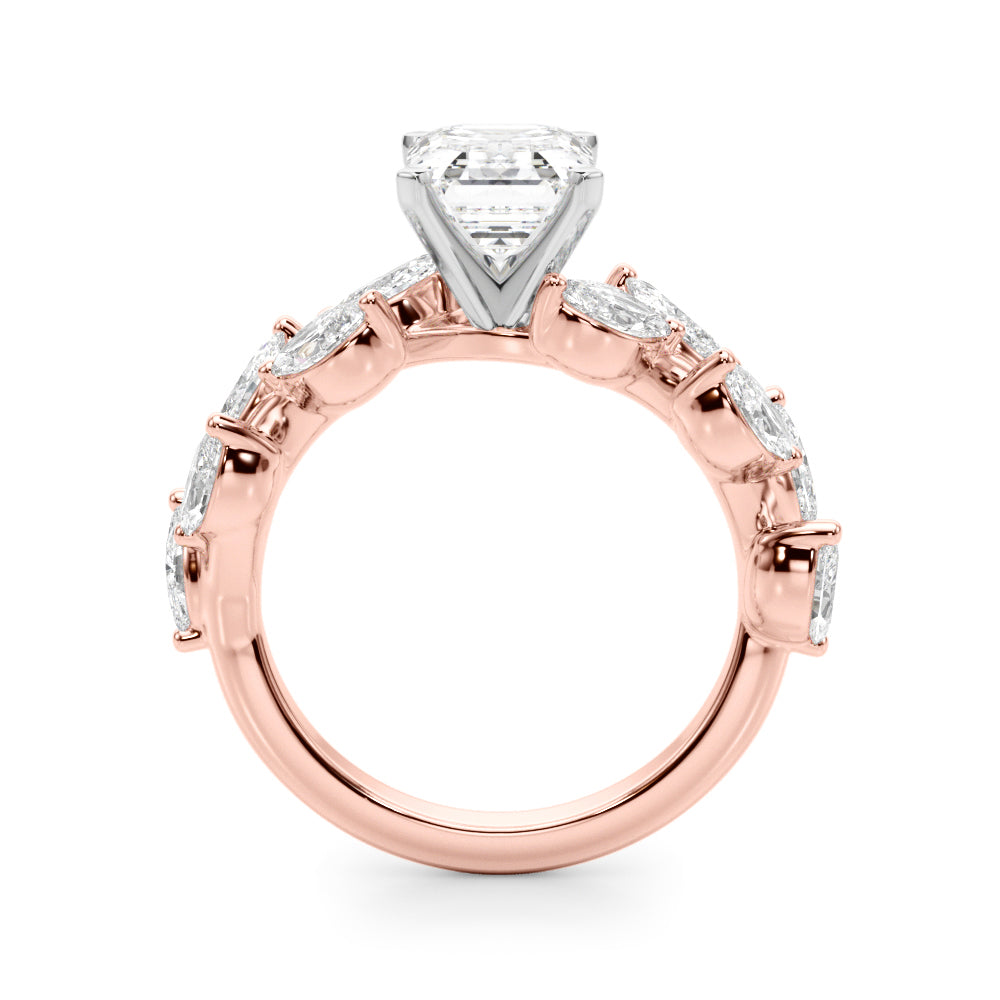 Signature Leaf Engagement Ring Marquise Diamond Engagement Ring — 9K/18K Gold & Platinum