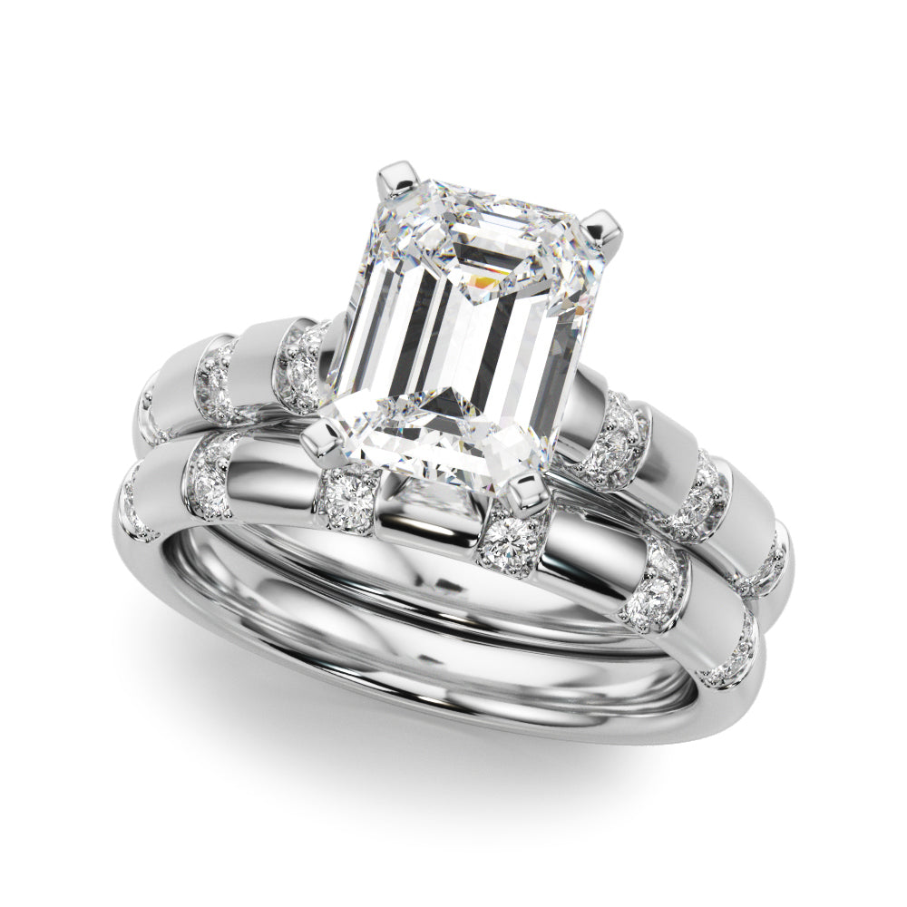 Artisan Sidestone Round Diamond Engagement Ring — 9K/18K Gold & Platinum