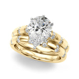 Artisan Sidestone Round Diamond Engagement Ring — 9K/18K Gold & Platinum