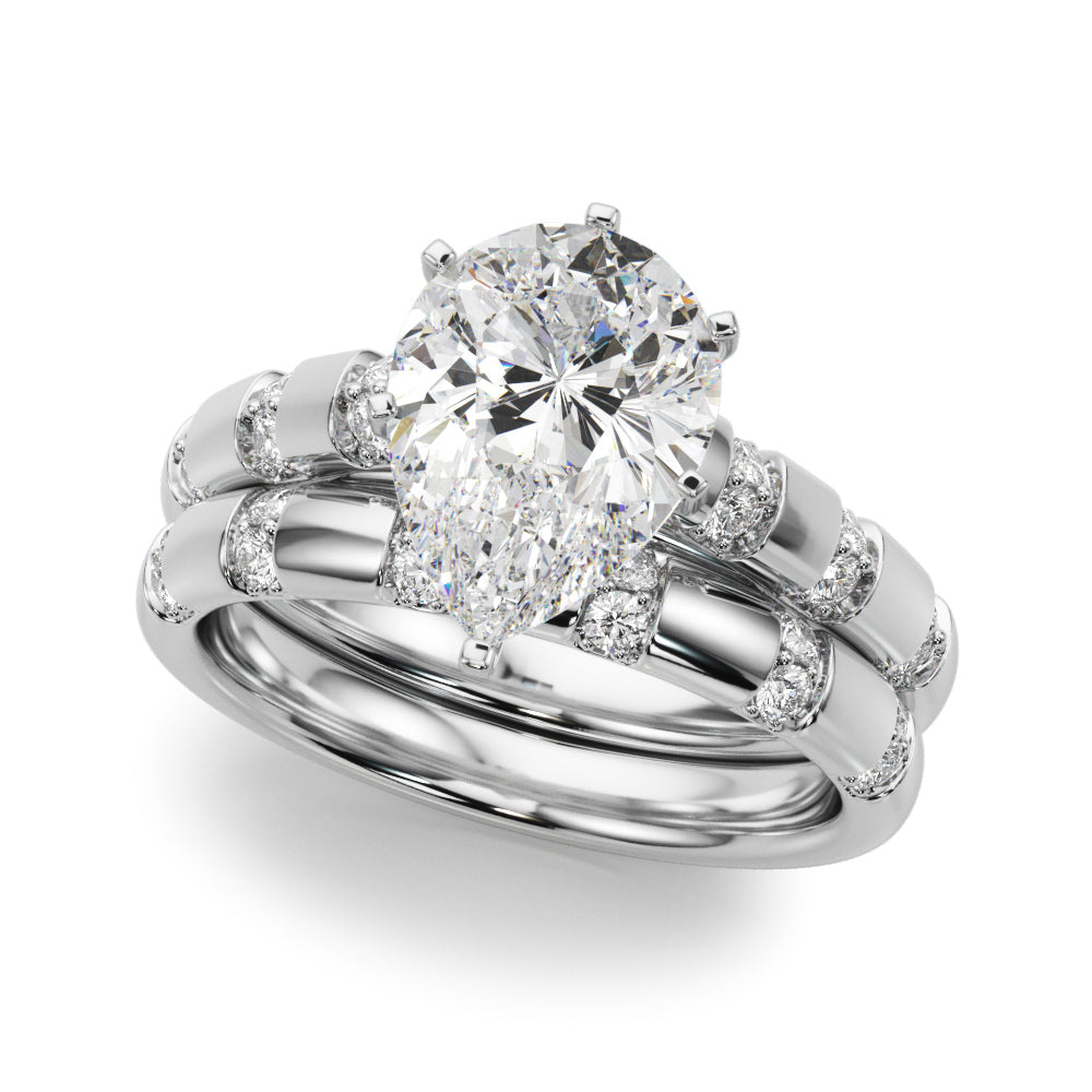 Artisan Sidestone Round Diamond Engagement Ring — 9K/18K Gold & Platinum