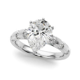 Artisan Sidestone Round Diamond Engagement Ring — 9K/18K Gold & Platinum