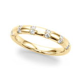 Contemporary Half Eternity Ring in Gold & Platinum