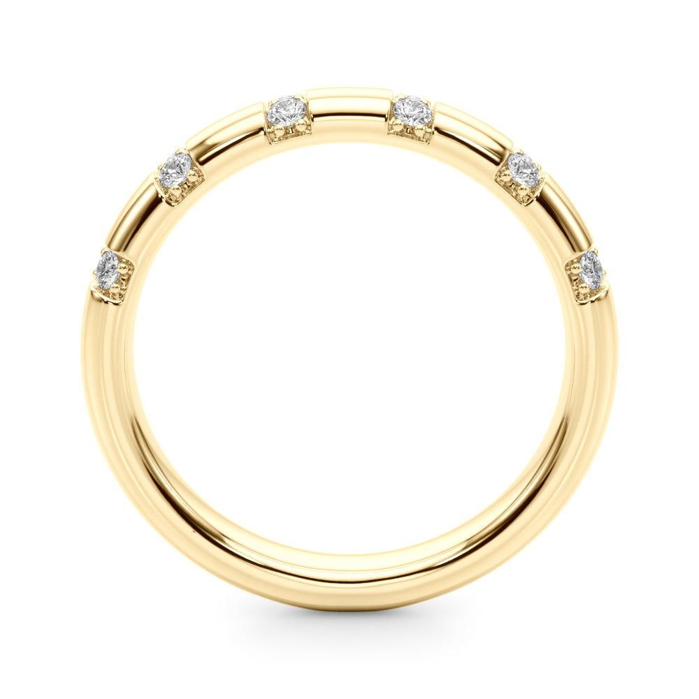 Contemporary Half Eternity Ring in Gold & Platinum