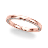 Diamond Accented Half Eternity Ring in Gold & Platinum