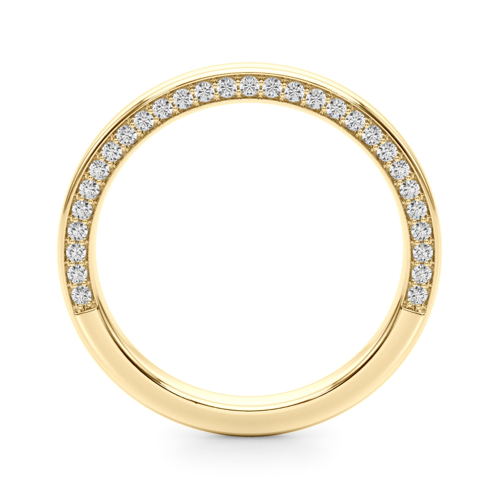 Diamond Accented Half Eternity Ring in Gold & Platinum
