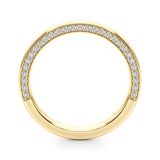 Diamond Accented Half Eternity Ring in Gold & Platinum