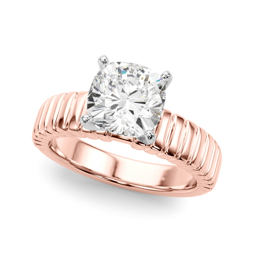 Exquisite Solitaire Round Diamond Engagement Ring — 9K/18K Gold & Platinum