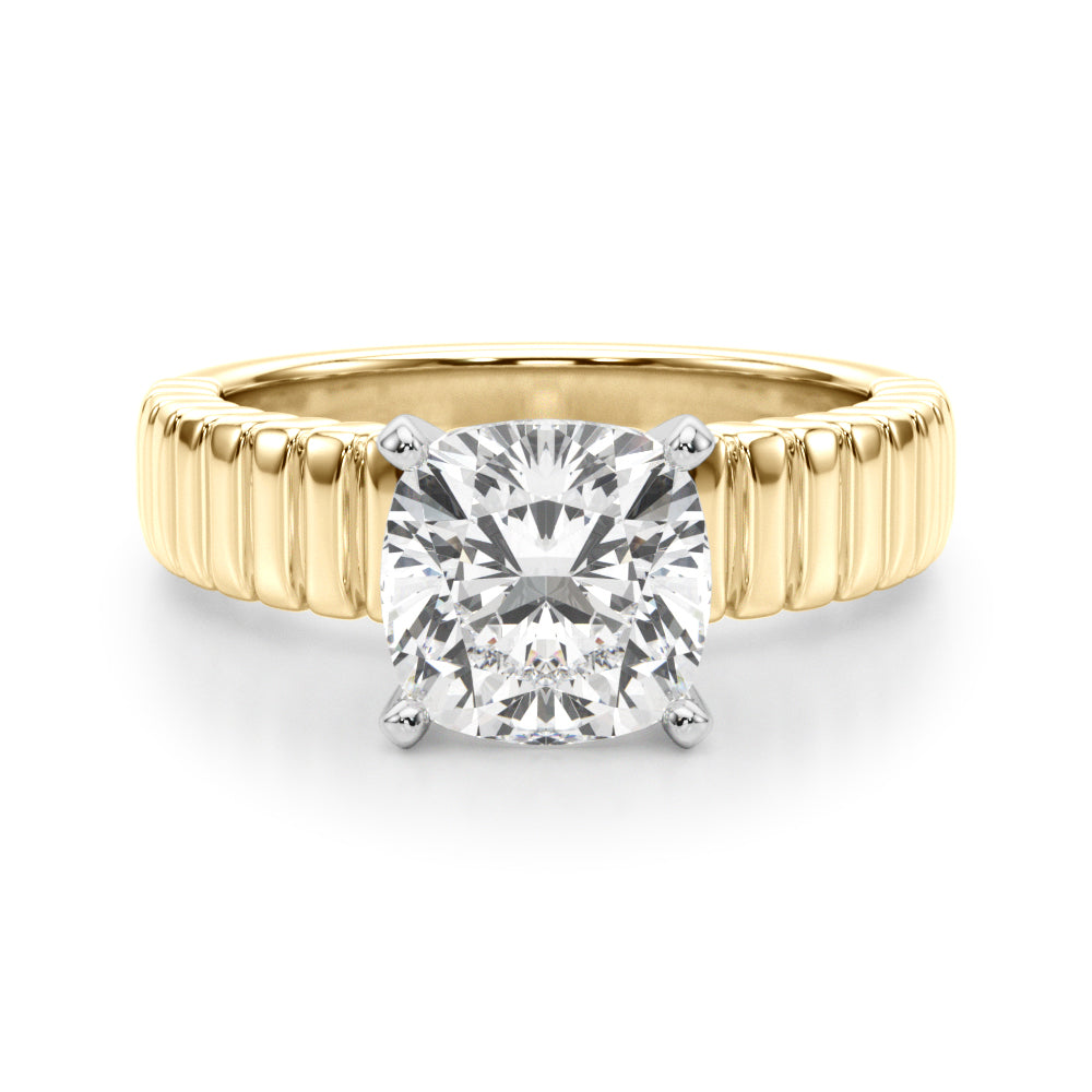 Exquisite Solitaire Round Diamond Engagement Ring — 9K/18K Gold & Platinum