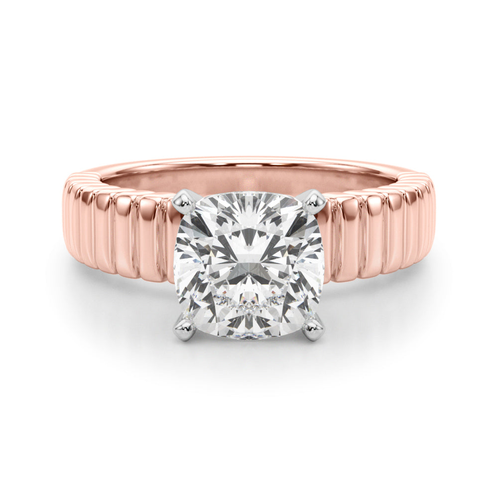 Exquisite Solitaire Round Diamond Engagement Ring — 9K/18K Gold & Platinum