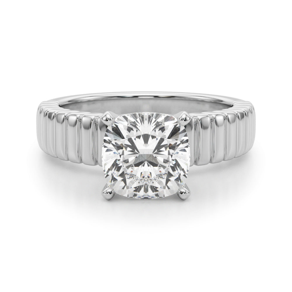 Exquisite Solitaire Round Diamond Engagement Ring — 9K/18K Gold & Platinum