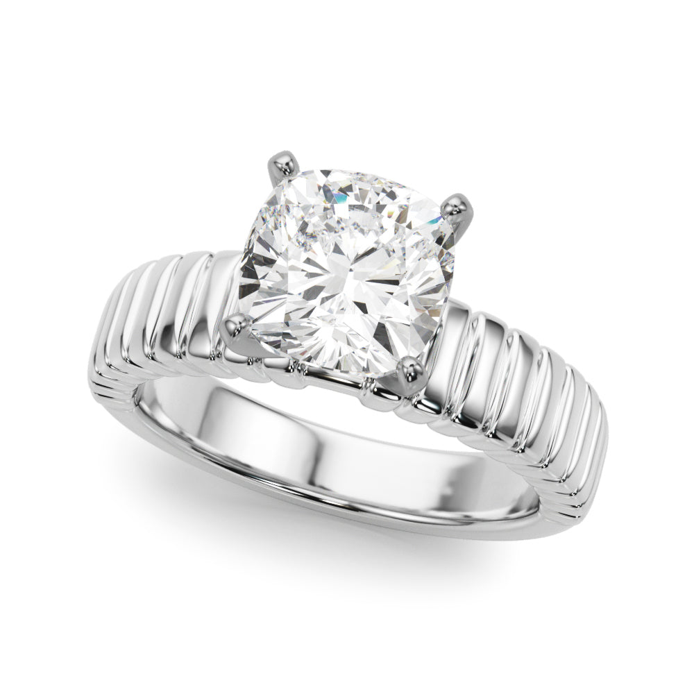 Exquisite Solitaire Round Diamond Engagement Ring — 9K/18K Gold & Platinum