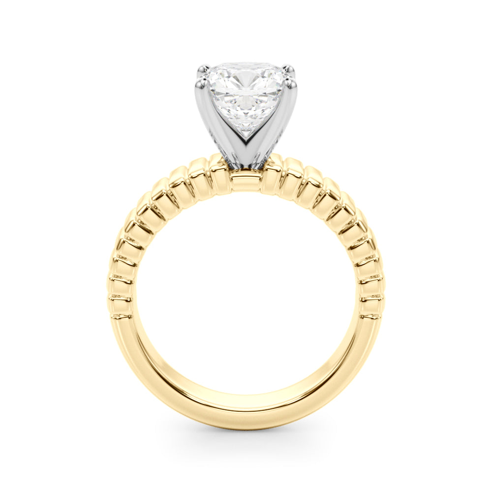 Exquisite Solitaire Round Diamond Engagement Ring — 9K/18K Gold & Platinum