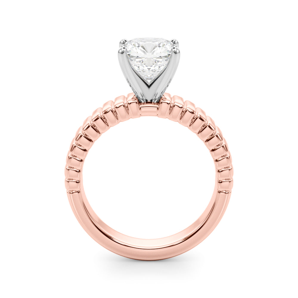 Exquisite Solitaire Round Diamond Engagement Ring — 9K/18K Gold & Platinum