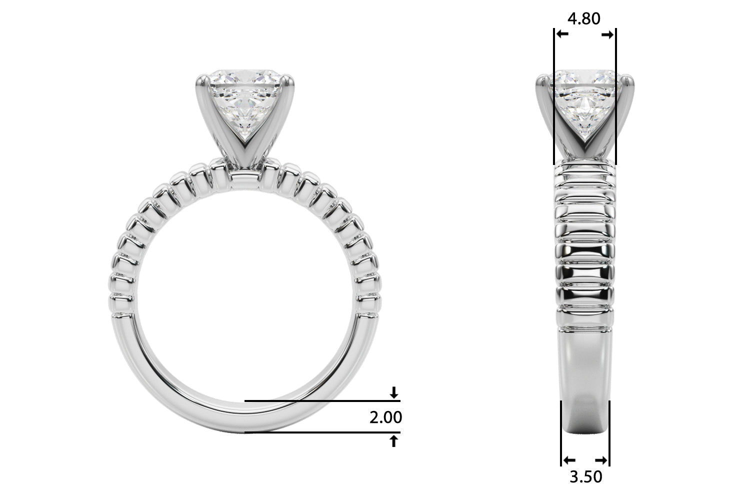 Exquisite Solitaire Round Diamond Engagement Ring — 9K/18K Gold & Platinum