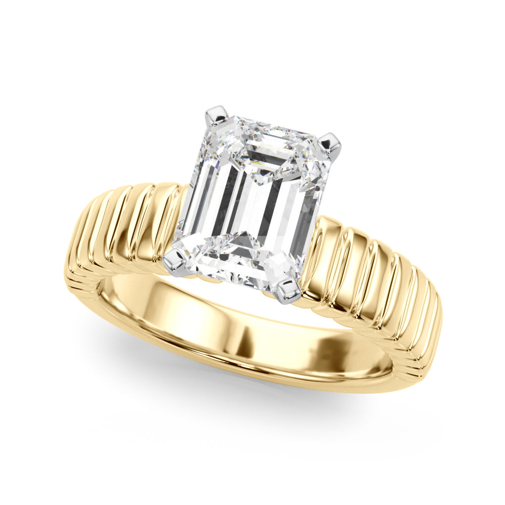 Exquisite Solitaire Round Diamond Engagement Ring — 9K/18K Gold & Platinum