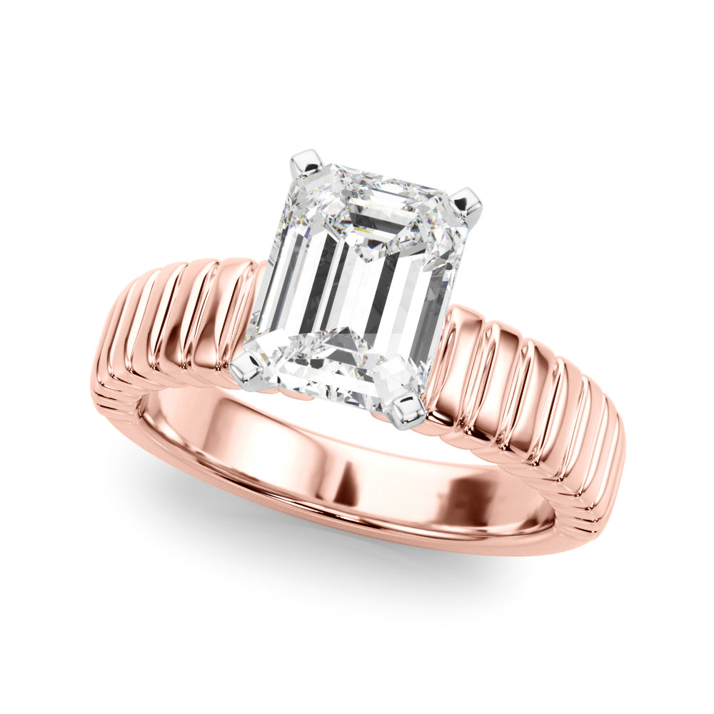 Exquisite Solitaire Round Diamond Engagement Ring — 9K/18K Gold & Platinum