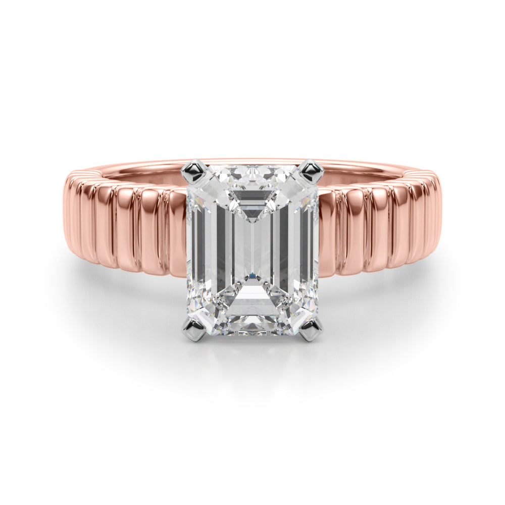 Exquisite Solitaire Round Diamond Engagement Ring — 9K/18K Gold & Platinum