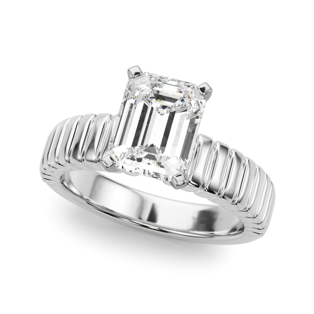 Exquisite Solitaire Round Diamond Engagement Ring — 9K/18K Gold & Platinum