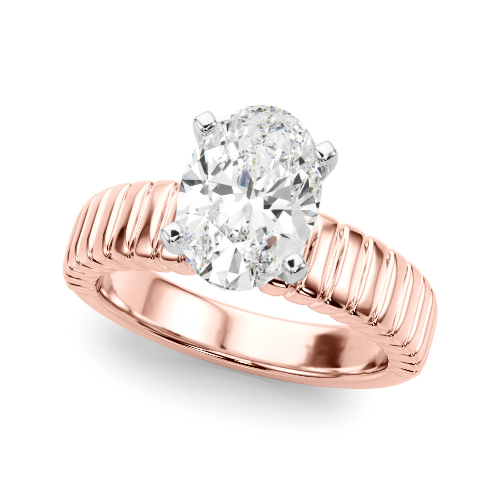 Exquisite Solitaire Round Diamond Engagement Ring — 9K/18K Gold & Platinum