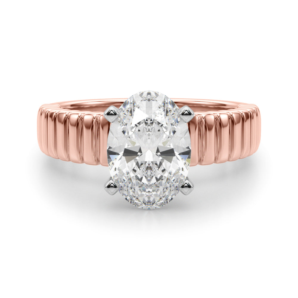 Exquisite Solitaire Round Diamond Engagement Ring — 9K/18K Gold & Platinum
