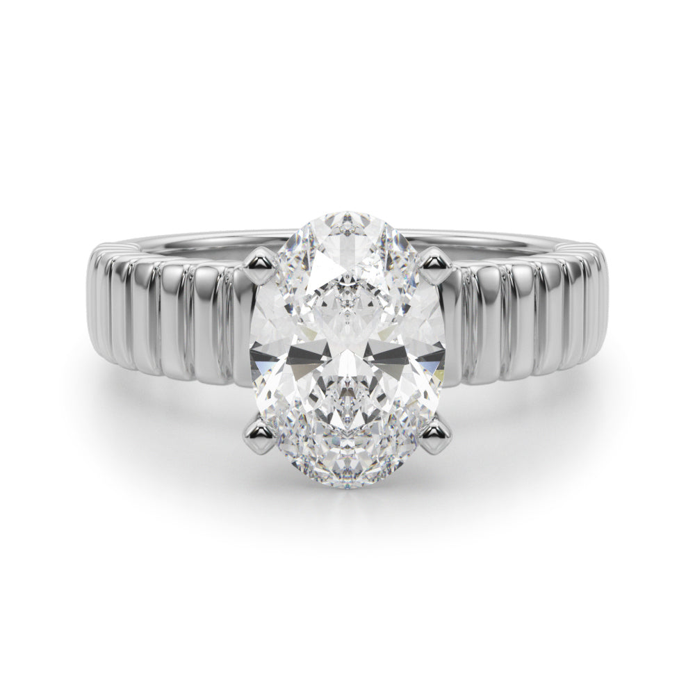 Exquisite Solitaire Round Diamond Engagement Ring — 9K/18K Gold & Platinum