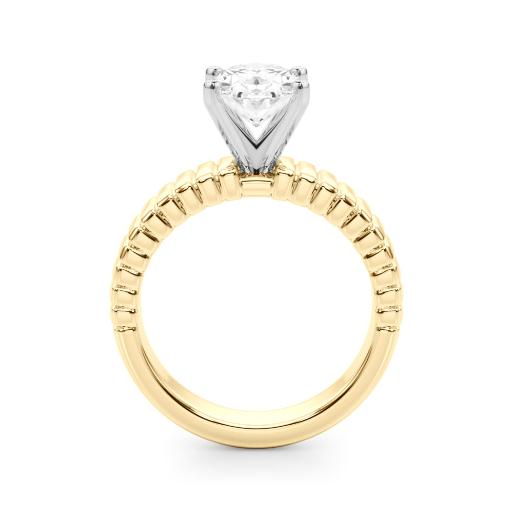 Exquisite Solitaire Round Diamond Engagement Ring — 9K/18K Gold & Platinum