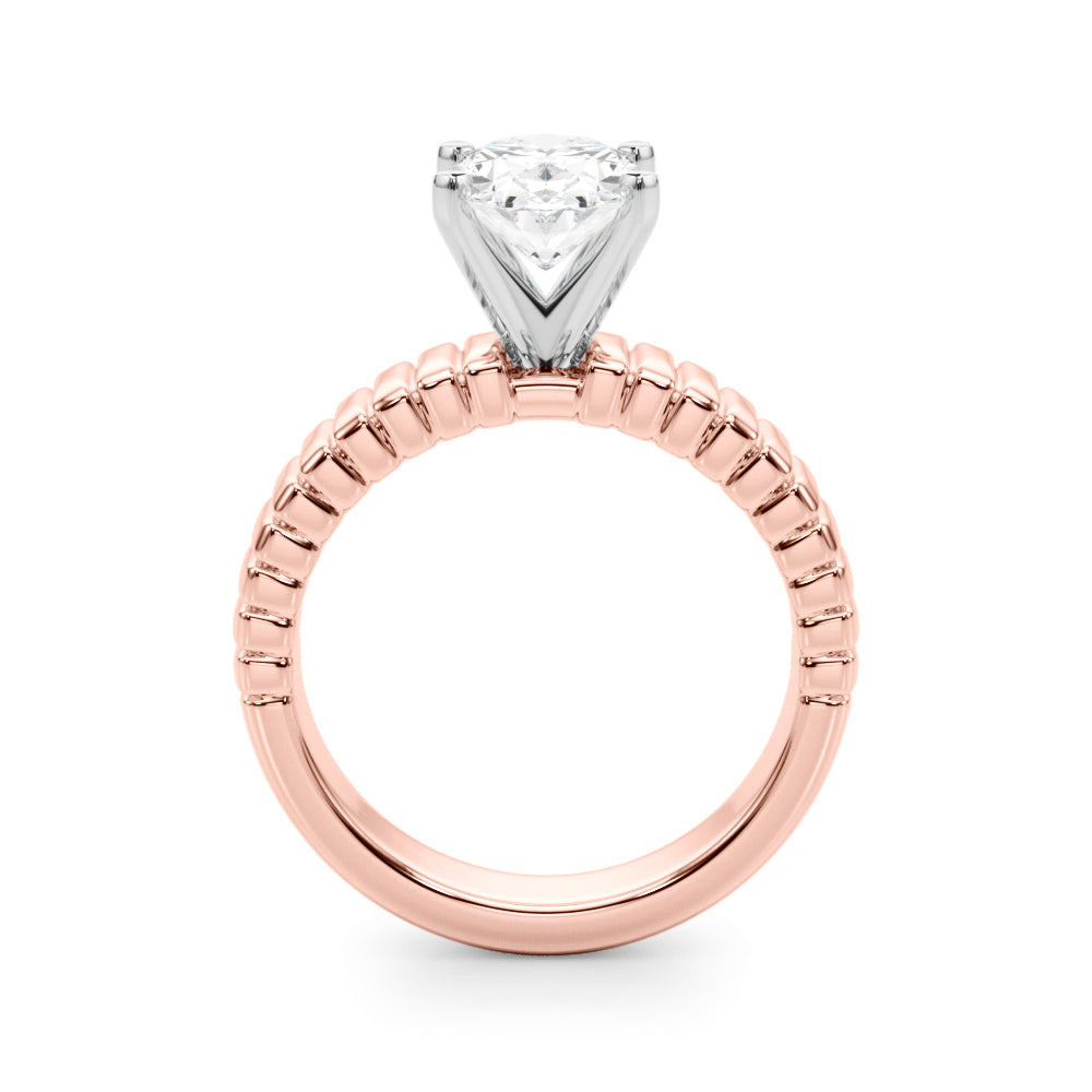 Exquisite Solitaire Round Diamond Engagement Ring — 9K/18K Gold & Platinum