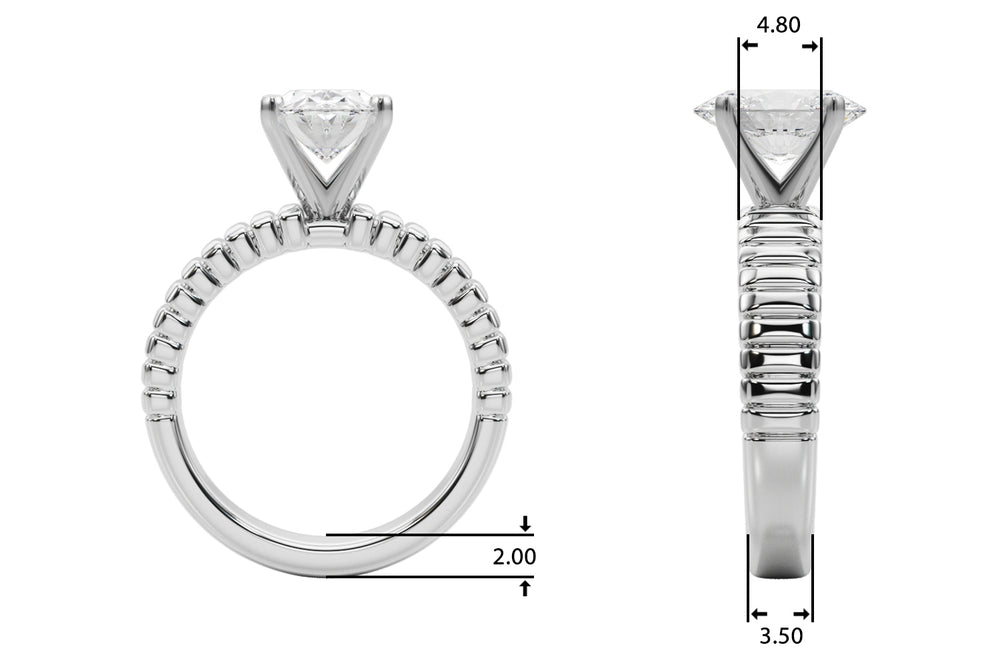 Exquisite Solitaire Round Diamond Engagement Ring — 9K/18K Gold & Platinum