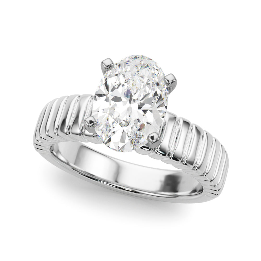 Exquisite Solitaire Round Diamond Engagement Ring — 9K/18K Gold & Platinum
