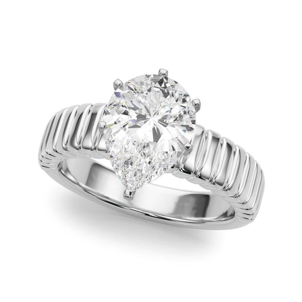 Exquisite Solitaire Round Diamond Engagement Ring — 9K/18K Gold & Platinum