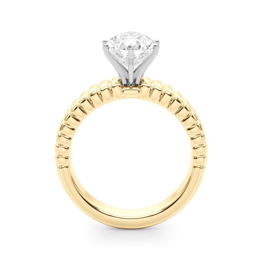 Exquisite Solitaire Round Diamond Engagement Ring — 9K/18K Gold & Platinum