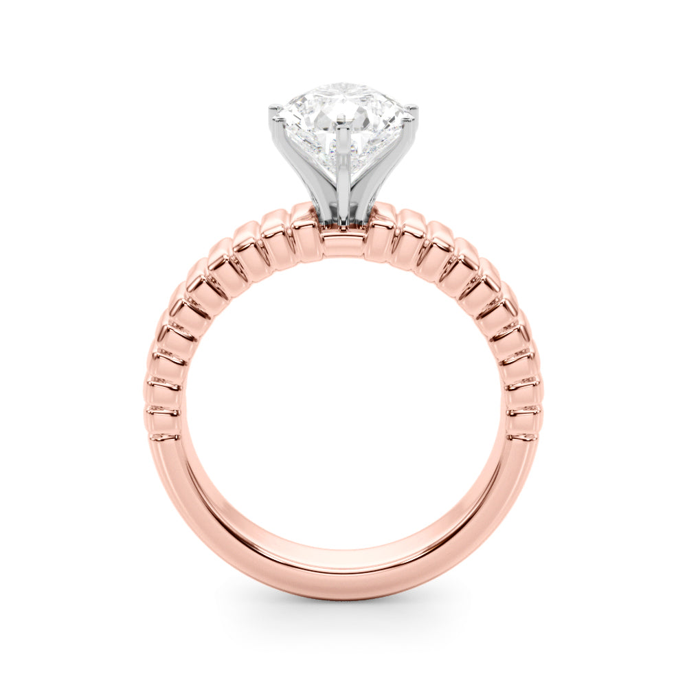 Exquisite Solitaire Round Diamond Engagement Ring — 9K/18K Gold & Platinum