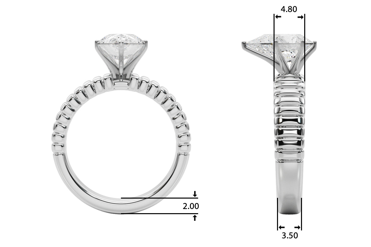 Exquisite Solitaire Round Diamond Engagement Ring — 9K/18K Gold & Platinum