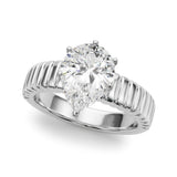 Exquisite Solitaire Round Diamond Engagement Ring — 9K/18K Gold & Platinum