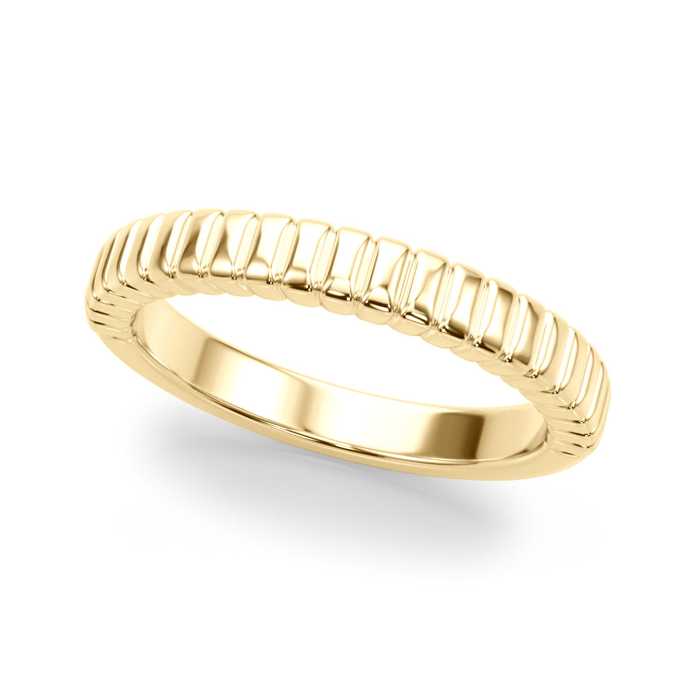 Textured Wedding Gold Band