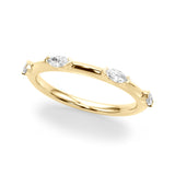 Marquise Half Eternity Ring in Gold & Platinum