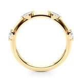 Marquise Half Eternity Ring in Gold & Platinum