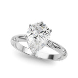 Regal Sidestone Round Diamond Engagement Ring — 9K/18K Gold & Platinum