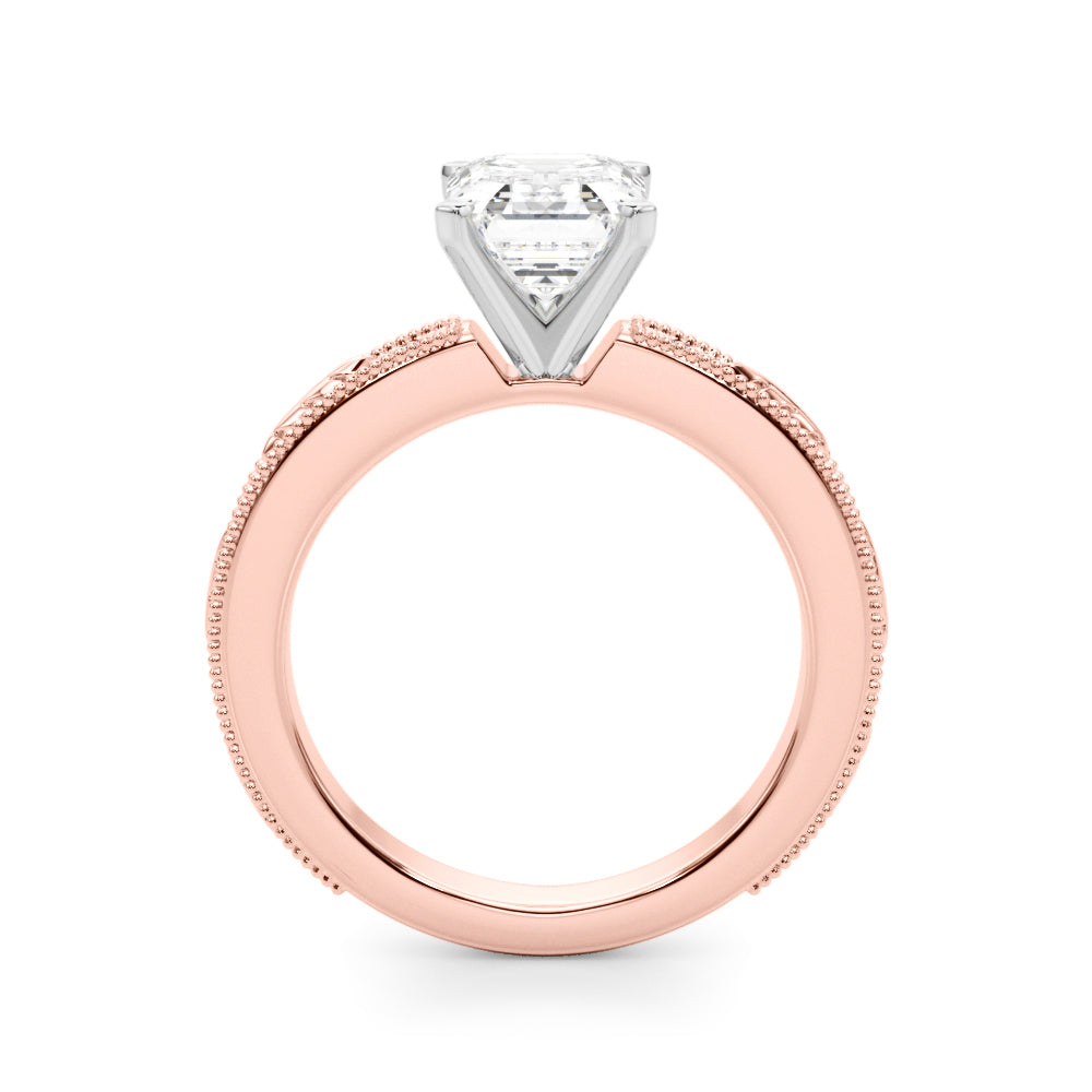 Sophisticated Sidestone Round Diamond Engagement Ring — 9K/18K Gold & Platinum