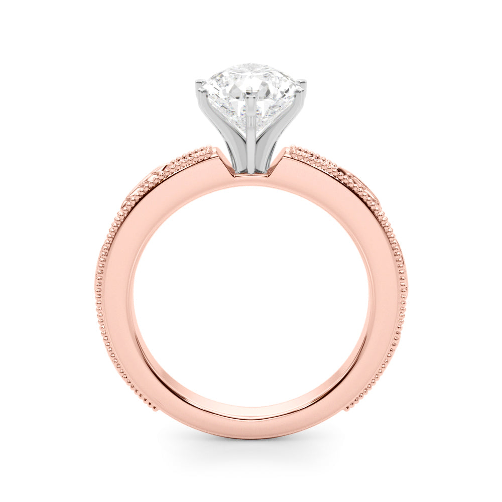 Sophisticated Sidestone Round Diamond Engagement Ring — 9K/18K Gold & Platinum