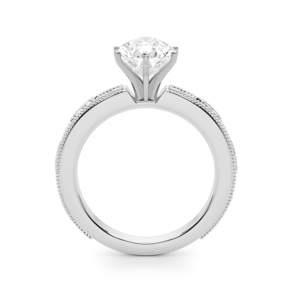 Sophisticated Sidestone Round Diamond Engagement Ring — 9K/18K Gold & Platinum