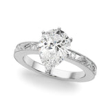 Sophisticated Sidestone Round Diamond Engagement Ring — 9K/18K Gold & Platinum