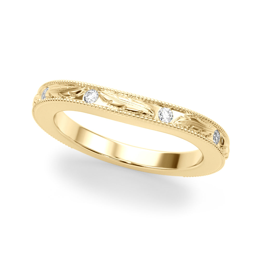 Vintage Inspired Half Eternity Ring in Gold & Platinum