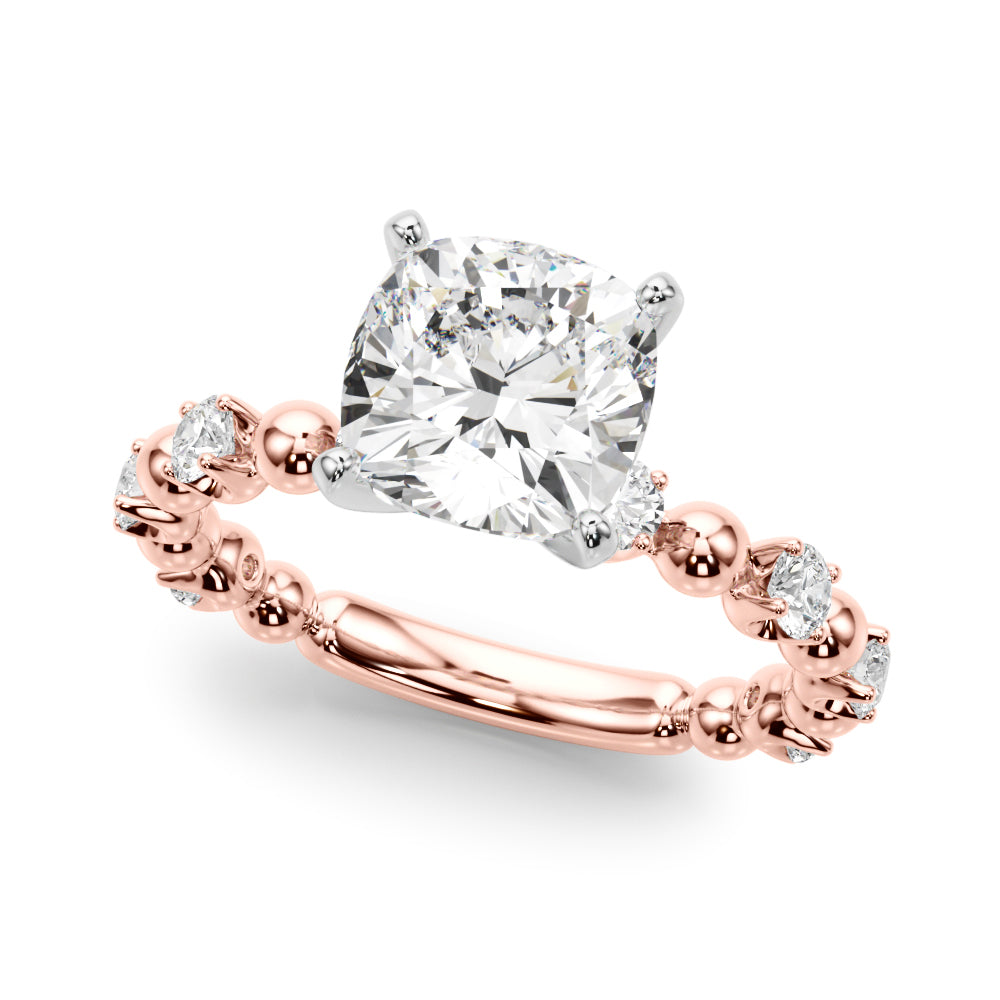 Eternal Sidestone Round Diamond Engagement Ring — 9K/18K Gold & Platinum
