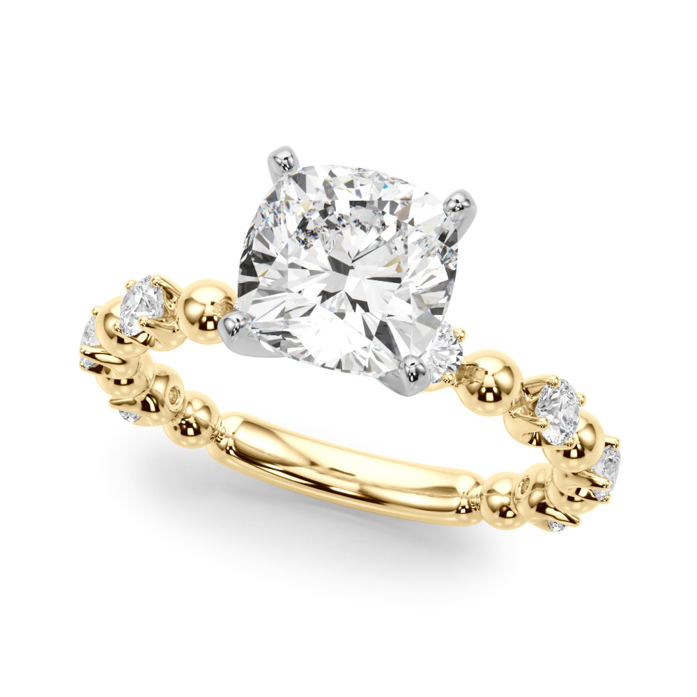 Eternal Sidestone Round Diamond Engagement Ring — 9K/18K Gold & Platinum