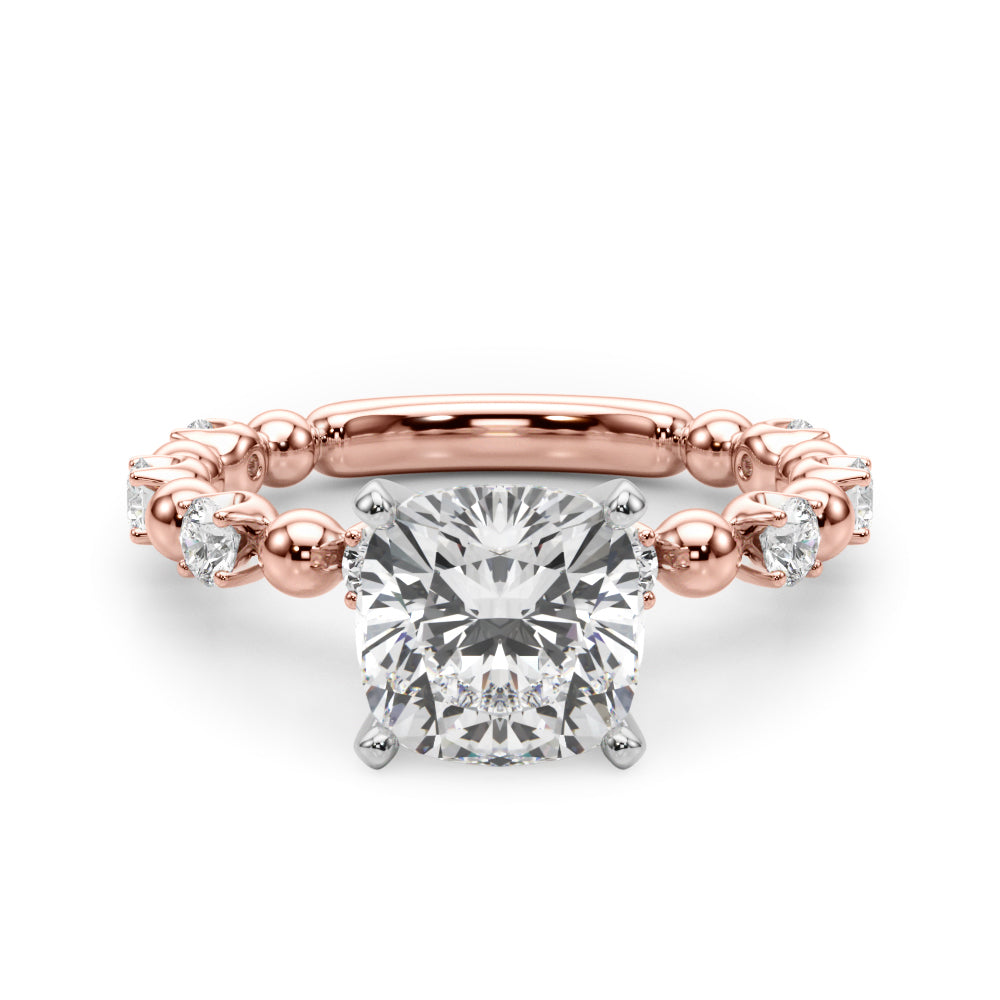 Eternal Sidestone Round Diamond Engagement Ring — 9K/18K Gold & Platinum