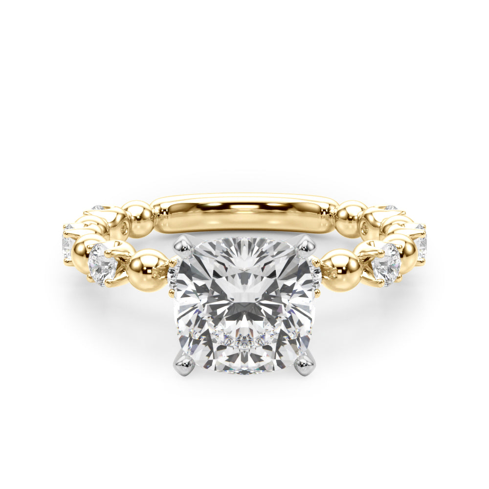 Eternal Sidestone Round Diamond Engagement Ring — 9K/18K Gold & Platinum