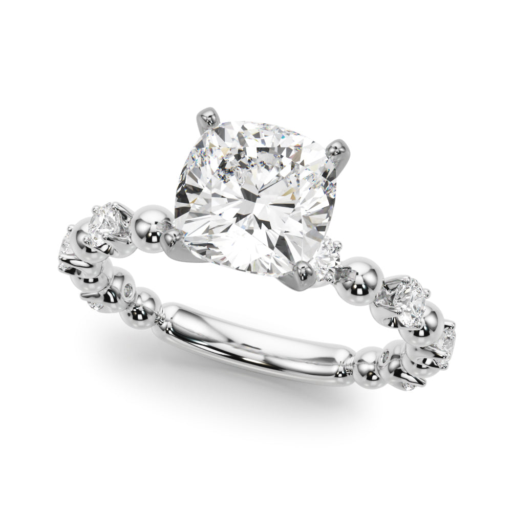 Eternal Sidestone Round Diamond Engagement Ring — 9K/18K Gold & Platinum