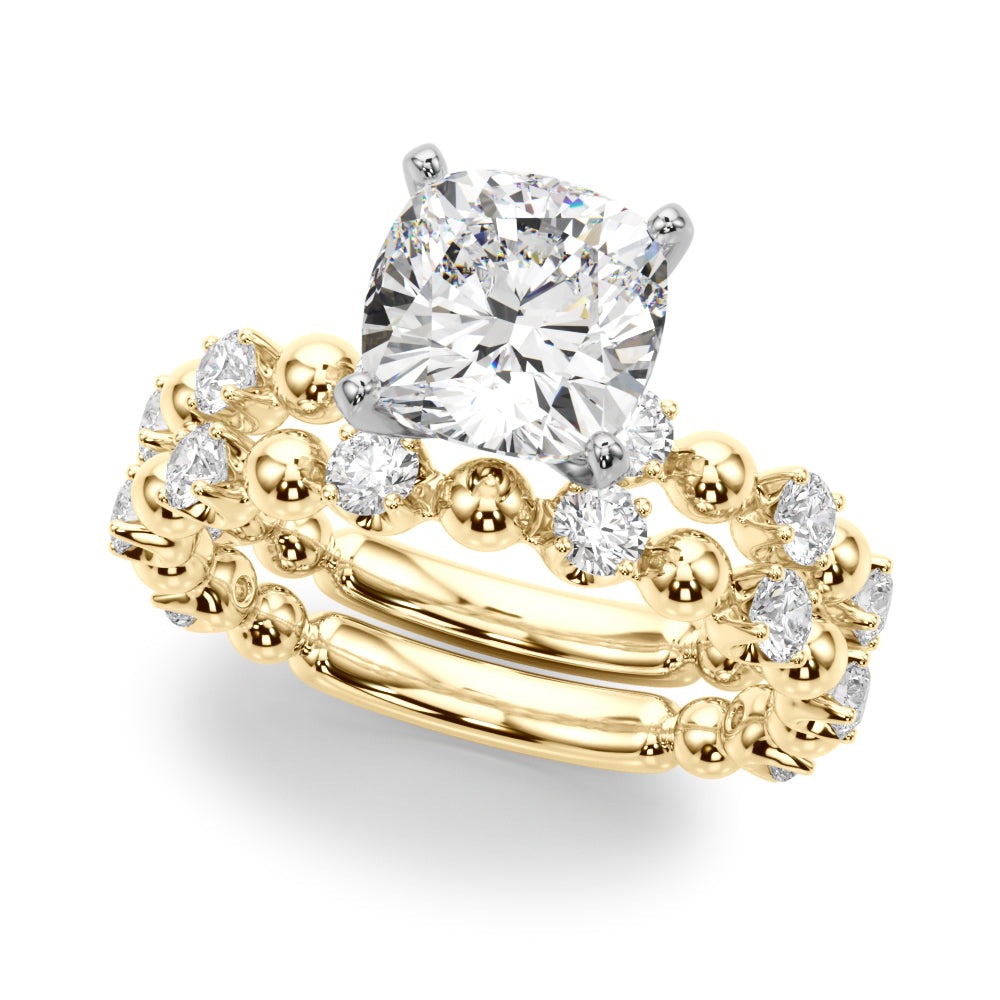 Eternal Sidestone Round Diamond Engagement Ring — 9K/18K Gold & Platinum