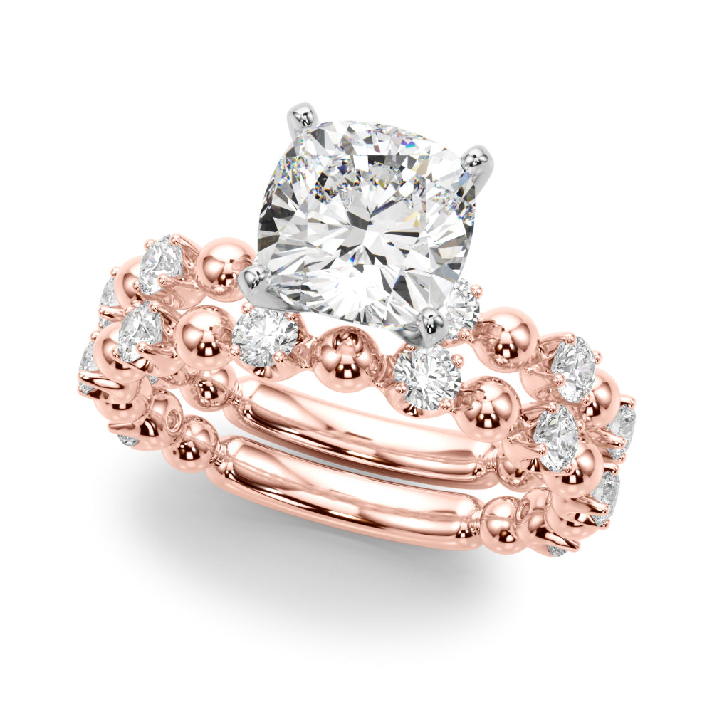 Eternal Sidestone Round Diamond Engagement Ring — 9K/18K Gold & Platinum